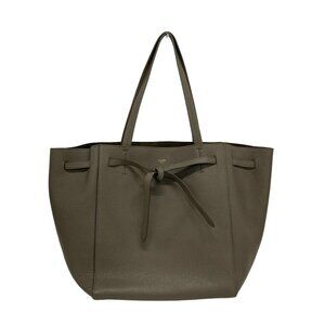 CELINE Cabas Phantom Small With Belt - Gray Beige Soft grained calfskin